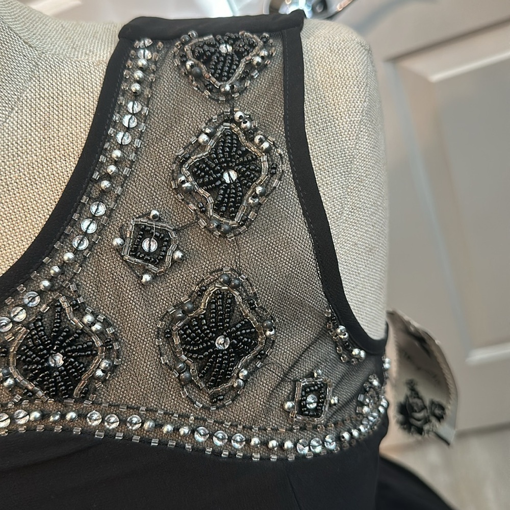 WAY IN CLOTHING BLACK EMBELLISHED DRESS SZ 5 PROM PARTY HOLIDAY PICTURES - Picture 4 of 12